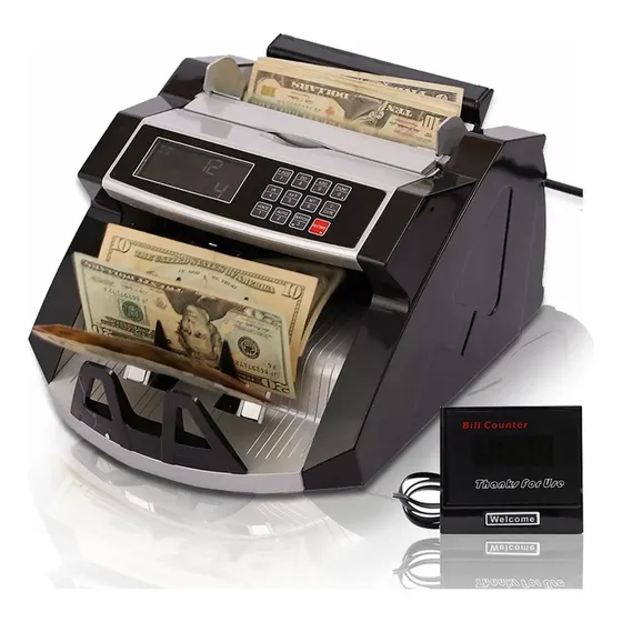 Contadora de billetes con detector