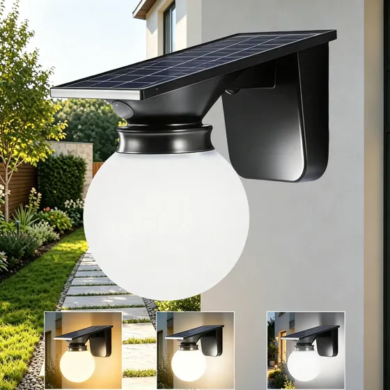 Lámpara solar de pared con sensor