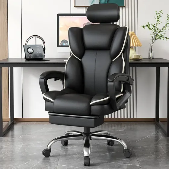 Silla ergonómica con reposapiés