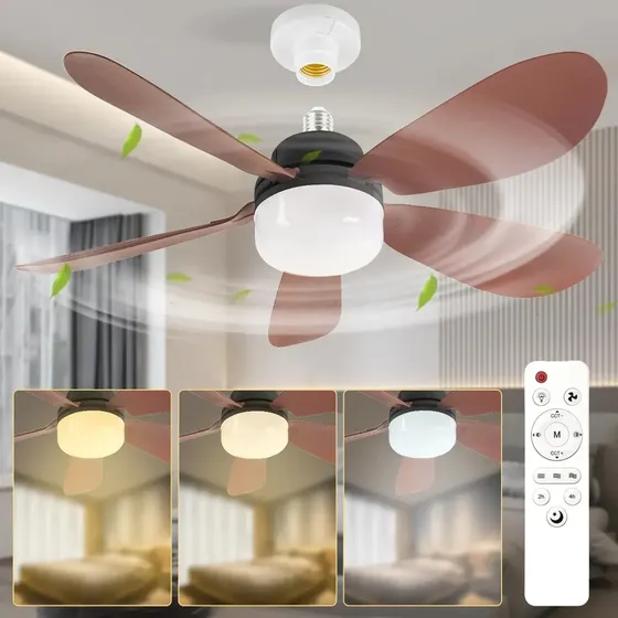 Ventilador 52 cm marrón
