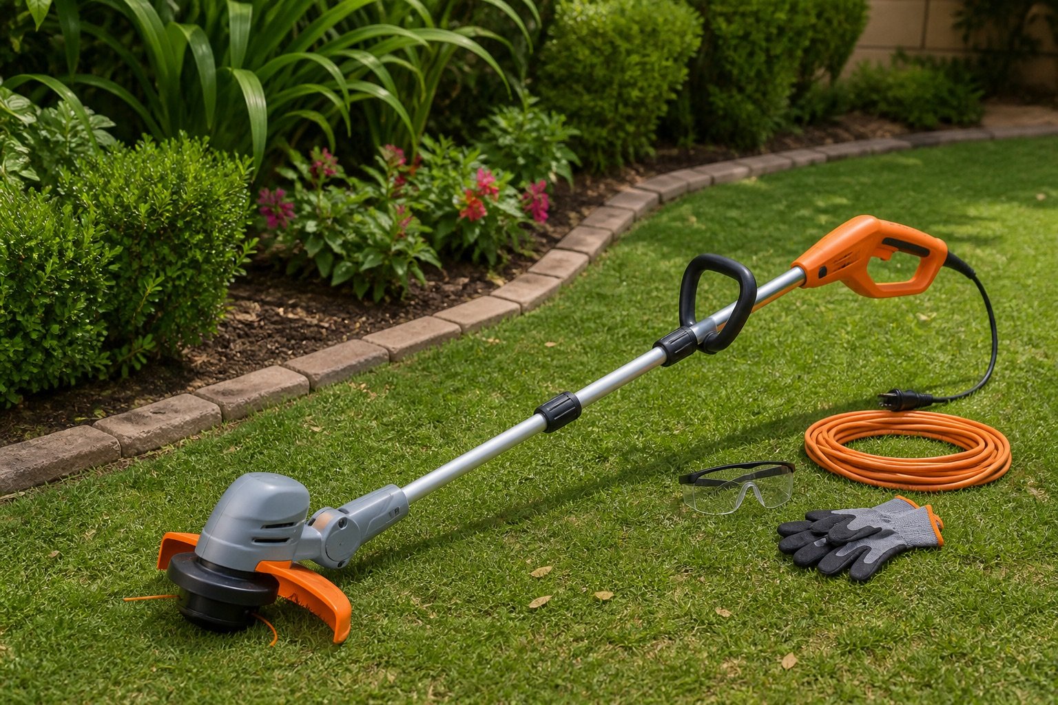 Desbrozadora eléctrica Truper 550 W para mantenimiento de jardín